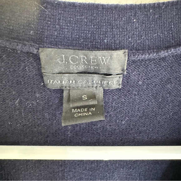 J. Crew Women's 100% Cashmere Dark Blue Cardigan Sweater Size S - Picture 5 of 9